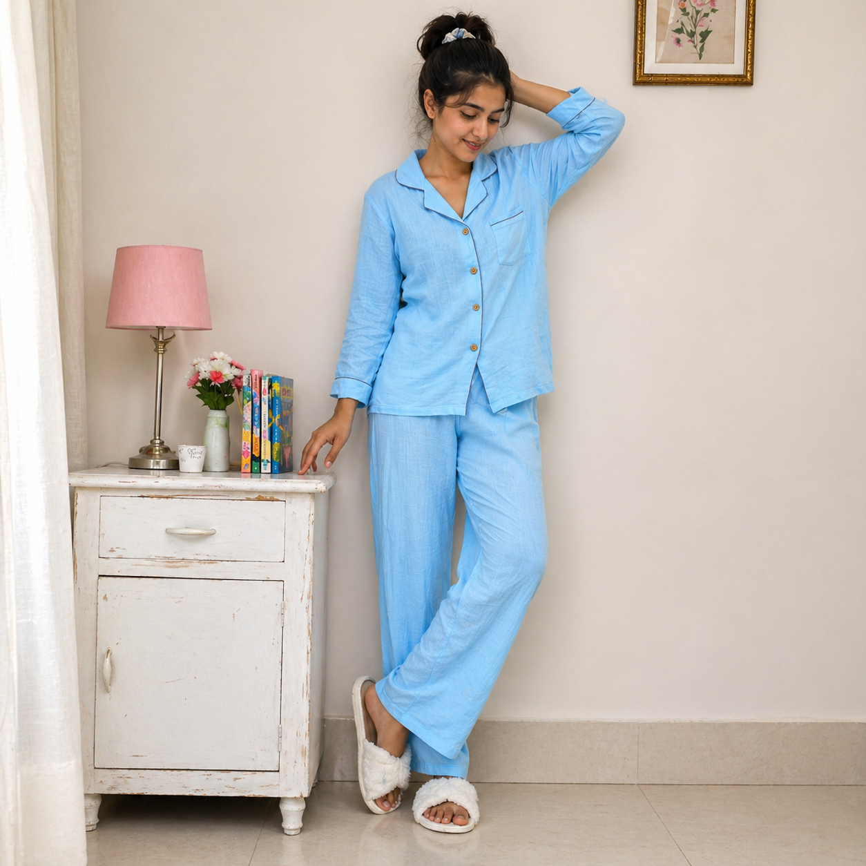 Comfort-wear Collar Front open Full sleeve Dress suit (Girl)