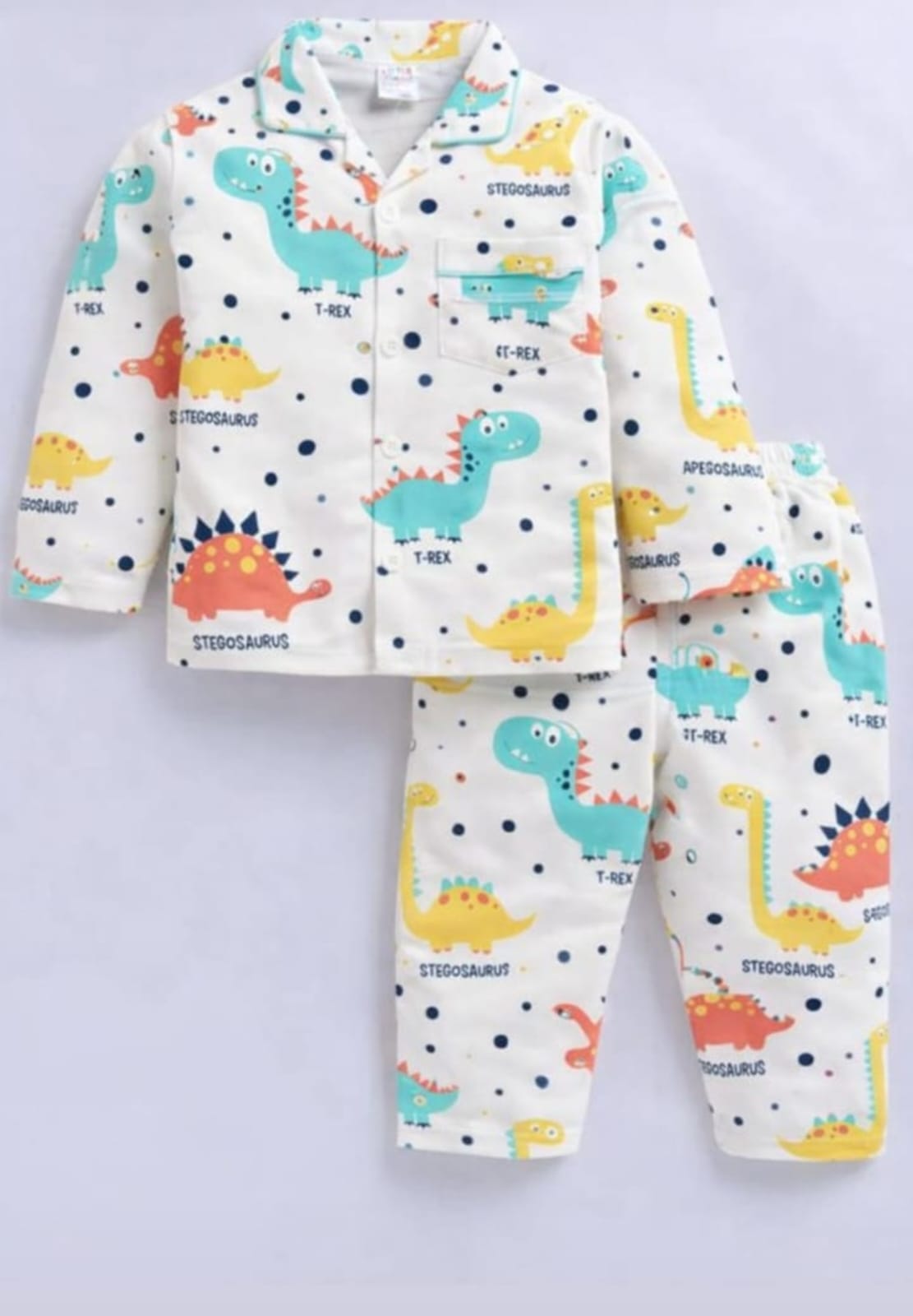 Toddler Dino Print Muslin Pyjama Set