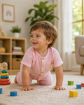 Toddler Solid Muslin Pyjama Set – Pink
