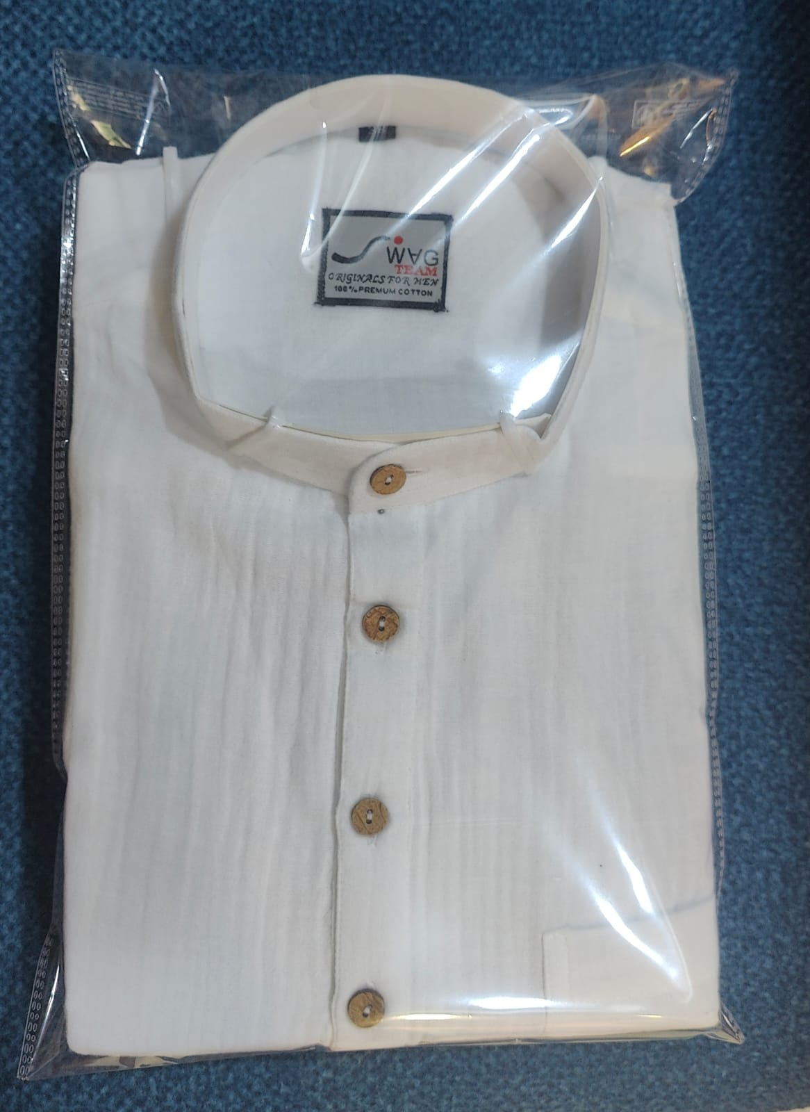 Men’s Crushed Muslin Short Kurta